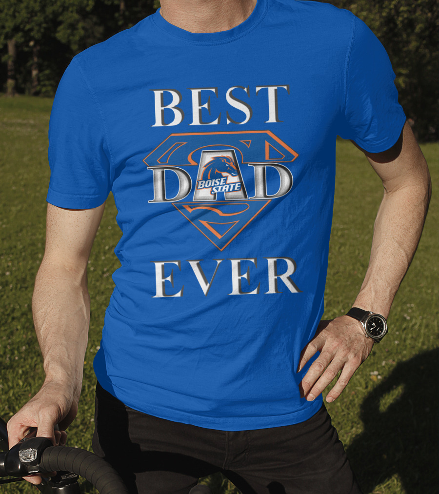 Boise State Broncos Best Dad Ever Superman T-Shirt