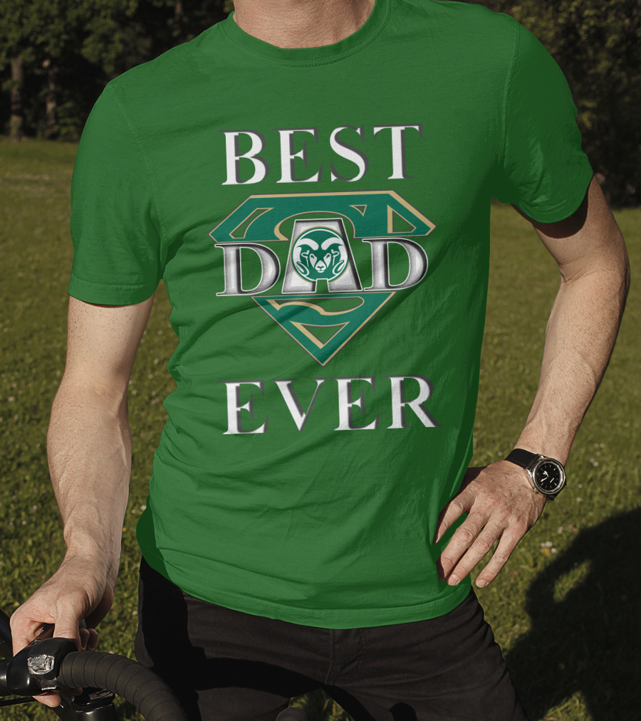 Best Dad Ever Colorado State Rams Superman T-Shirt