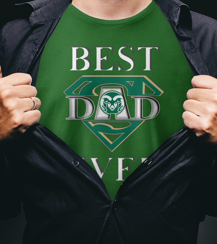 Best Dad Ever Colorado State Rams Superman T-Shirt