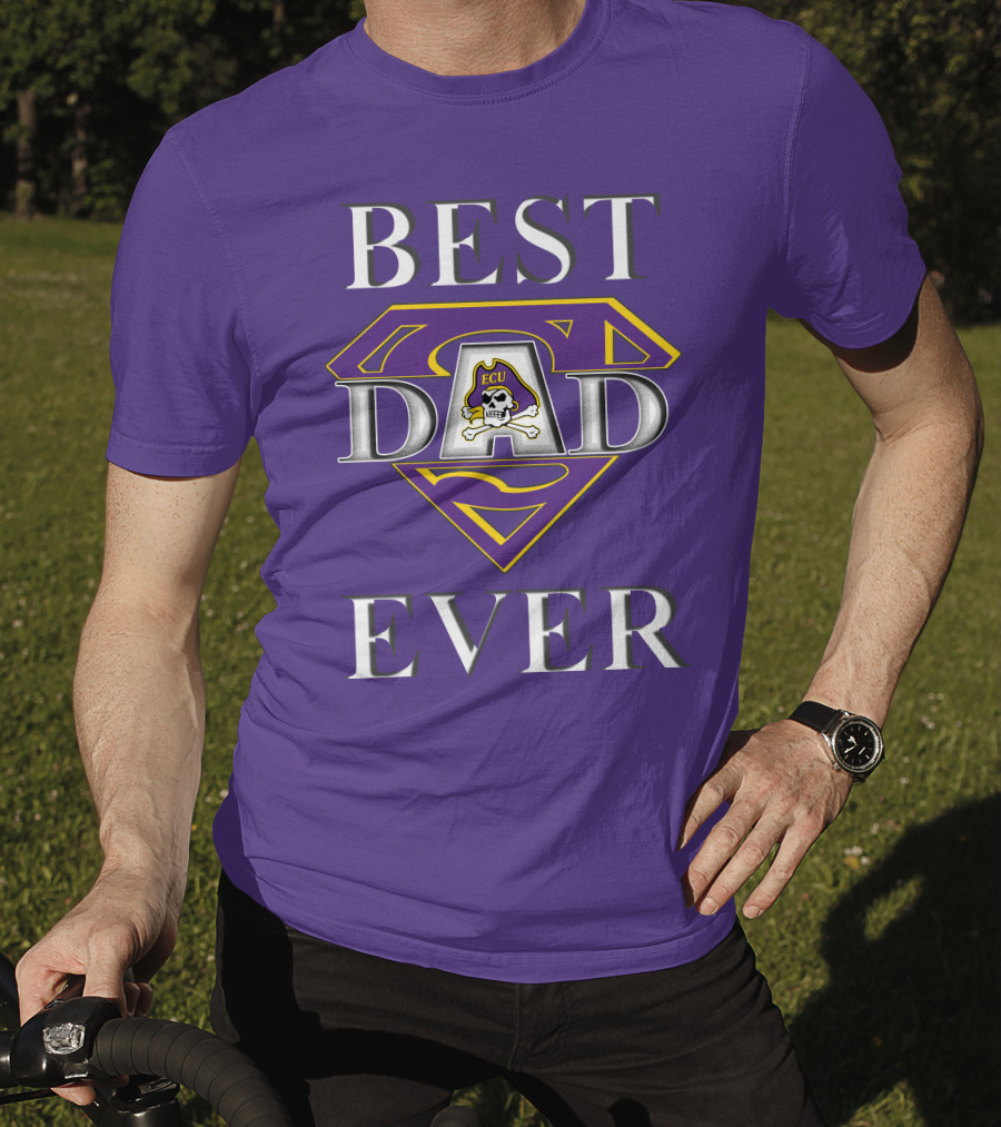 Best Dad Ever East Carolina Pirates ECU Superdad T-Shirt