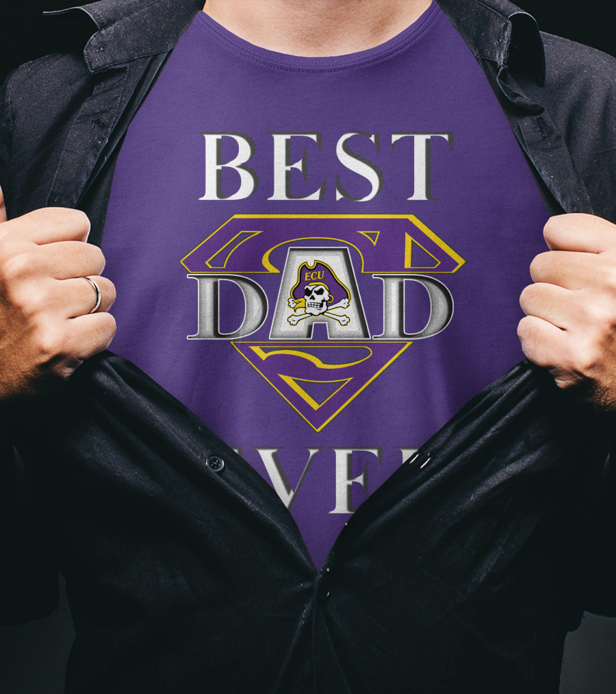 Best Dad Ever East Carolina Pirates ECU Superdad T-Shirt