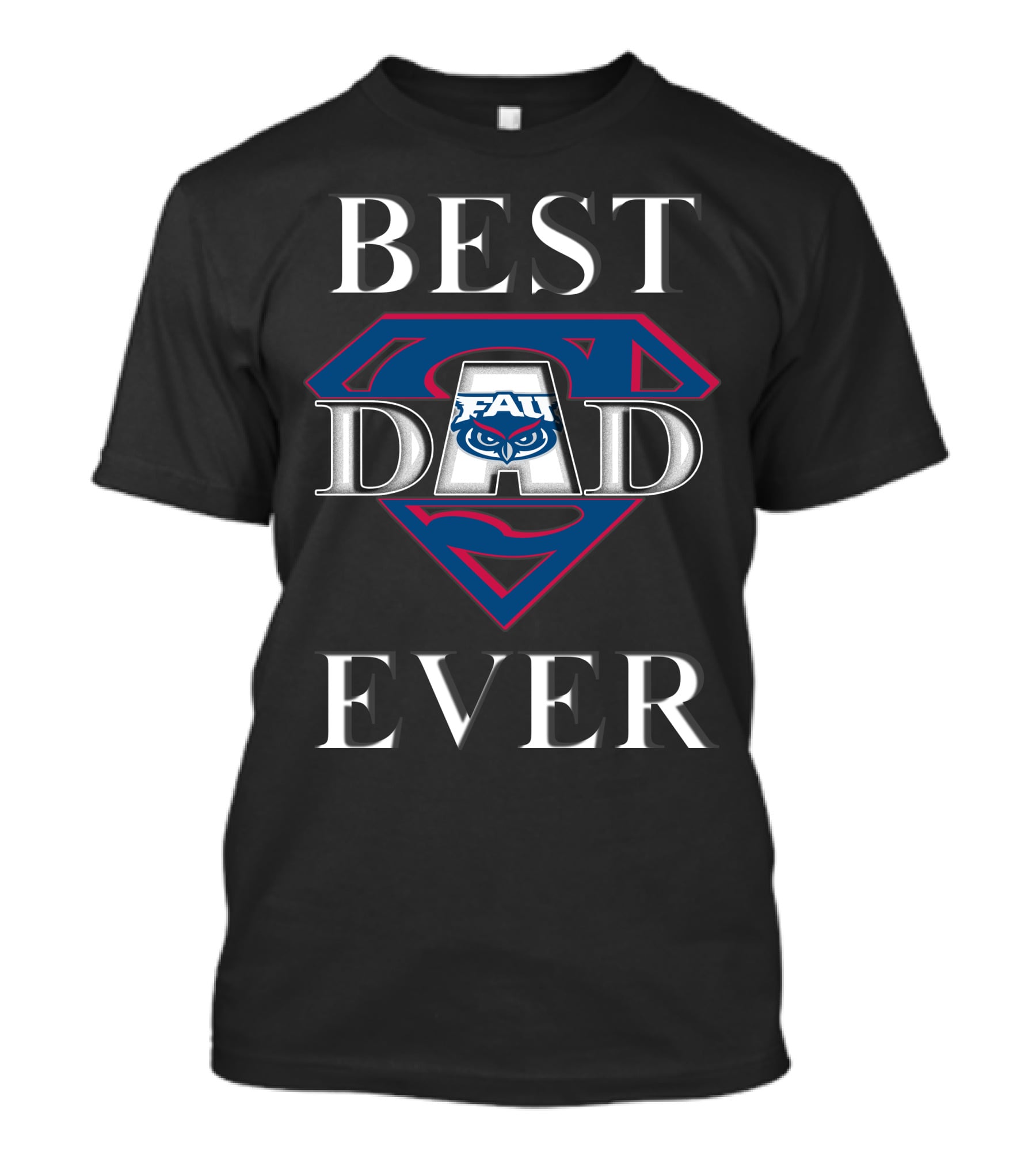 FAU Best Dad Ever Superman Shield T-Shirt