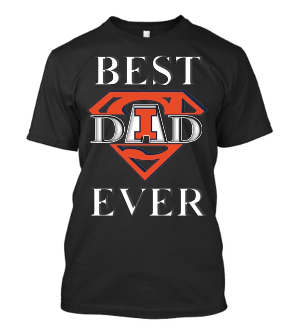 Illinois Fighting Illini Best Dad Ever Superman T-Shirt