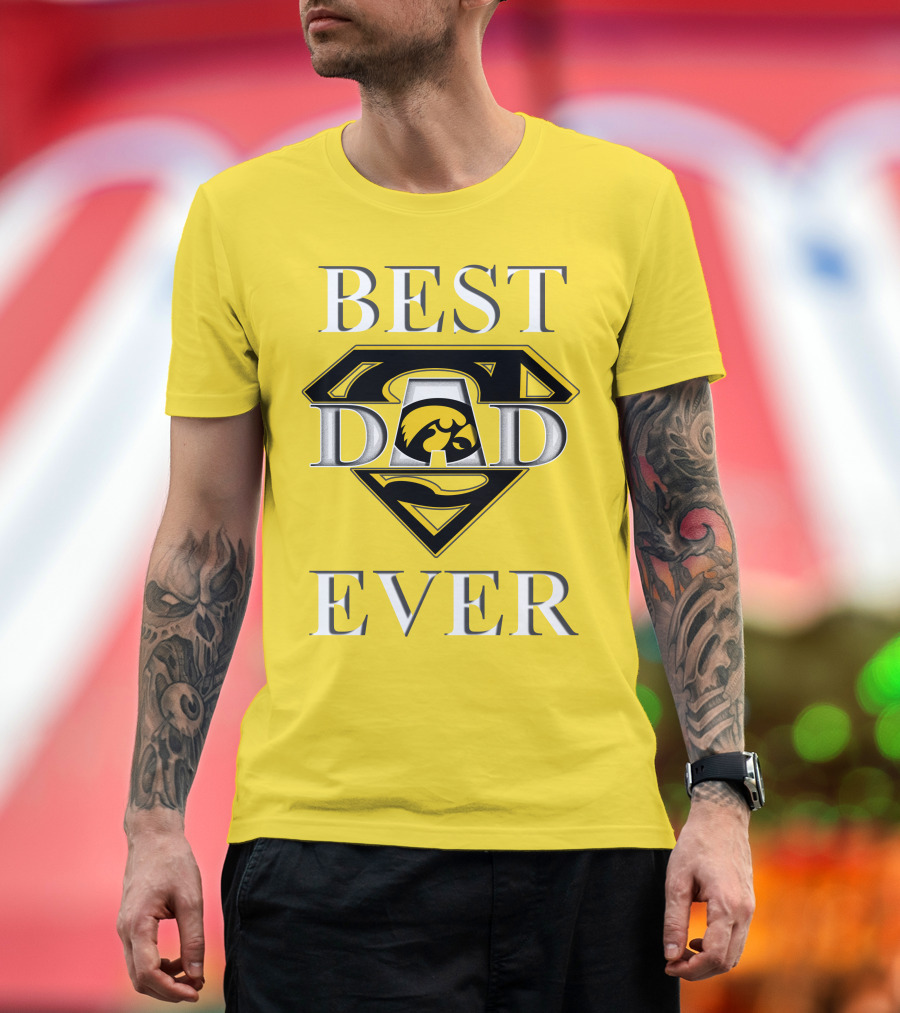 Best Dad Ever Iowa Hawkeyes Superman T-Shirt