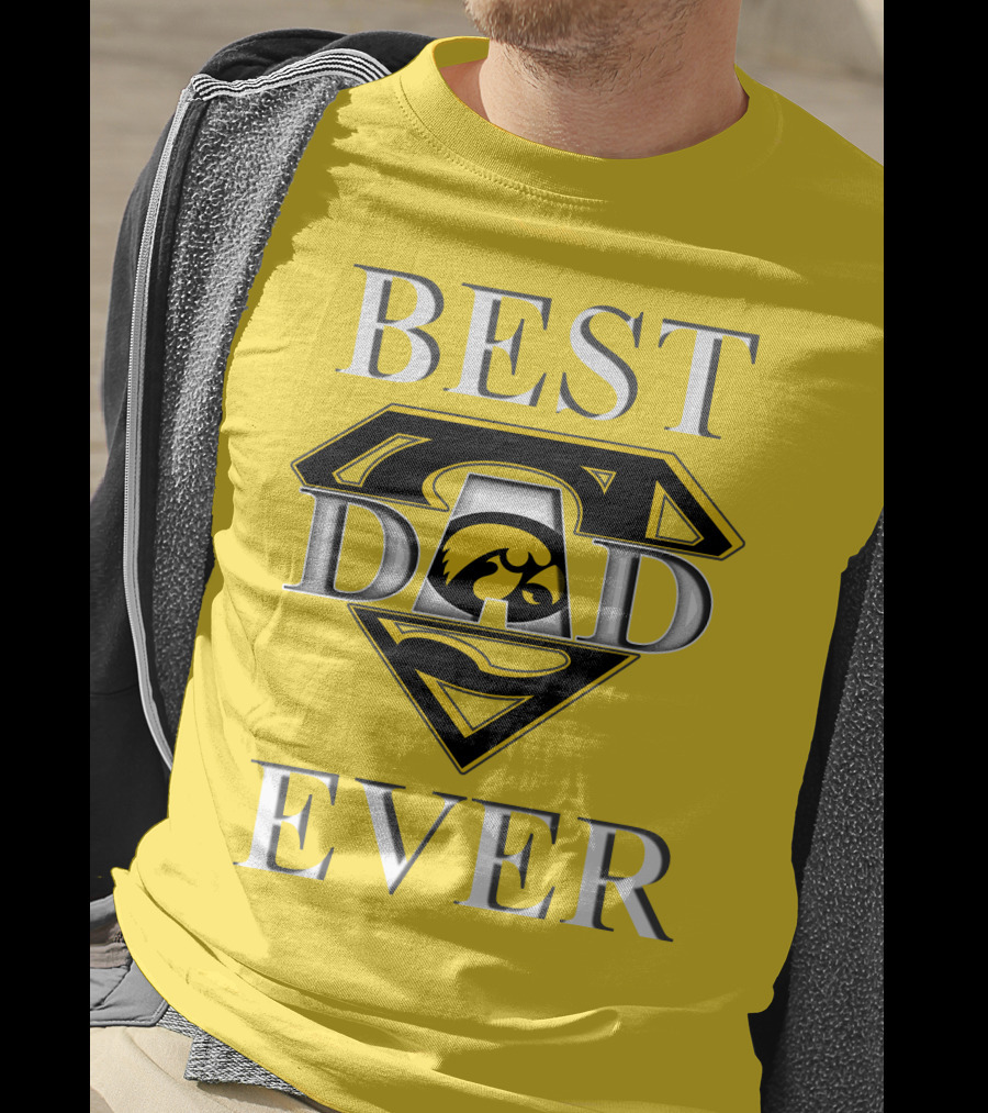 Best Dad Ever Iowa Hawkeyes Superman T-Shirt