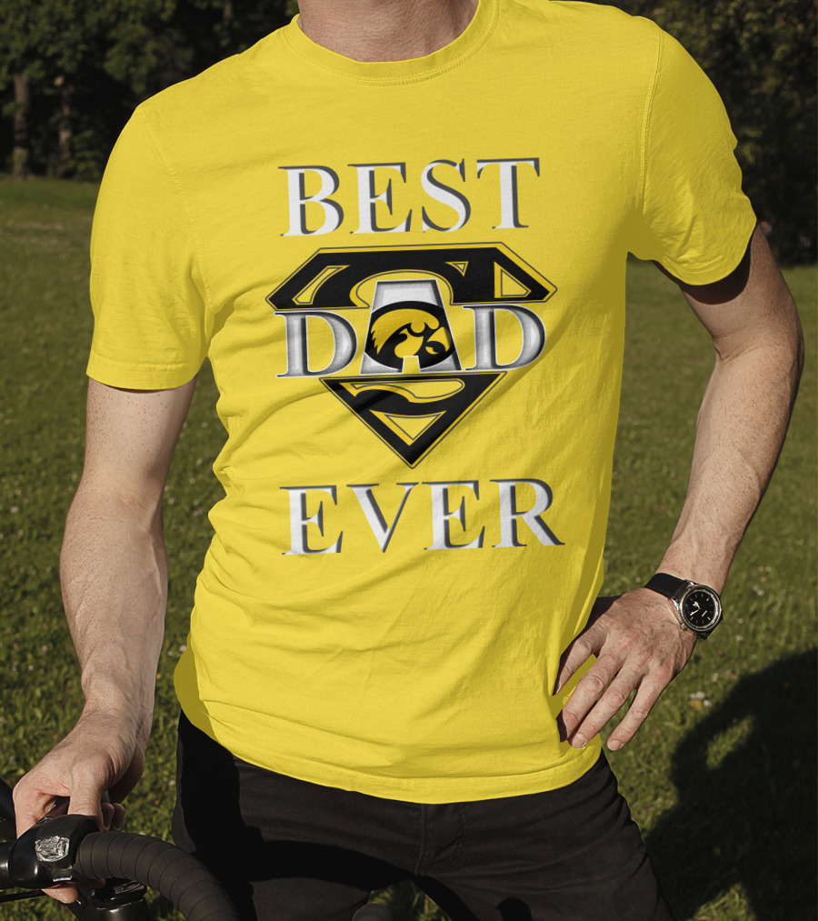 Best Dad Ever Iowa Hawkeyes Superman T-Shirt