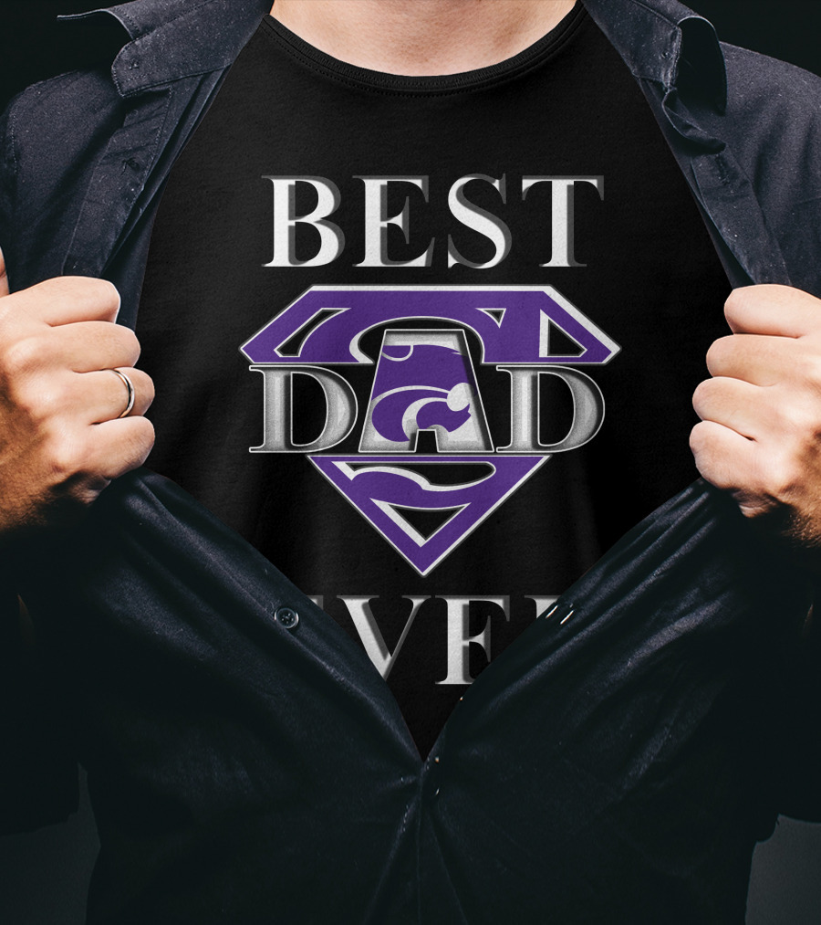 Kansas State Wildcats Best Dad Ever Superman T-Shirt