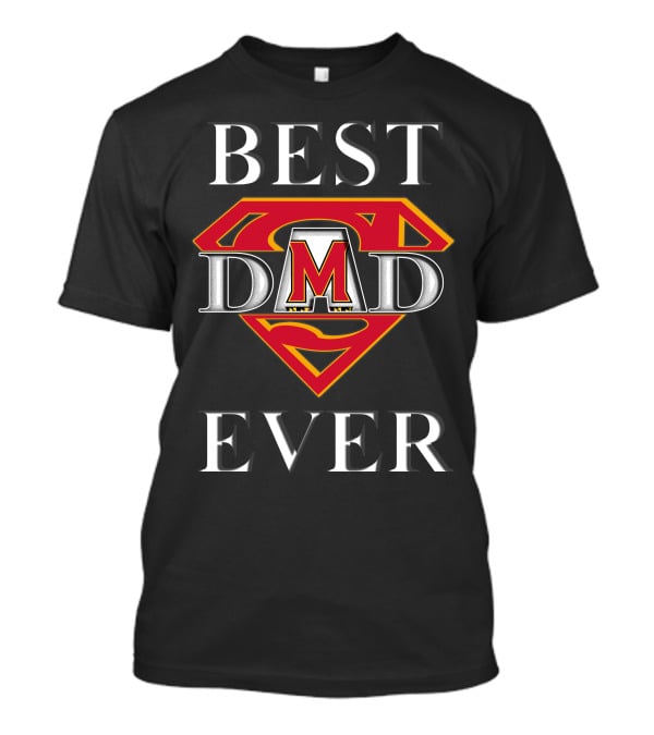 Maryland Terrapins Best Dad Ever Superman T-Shirt