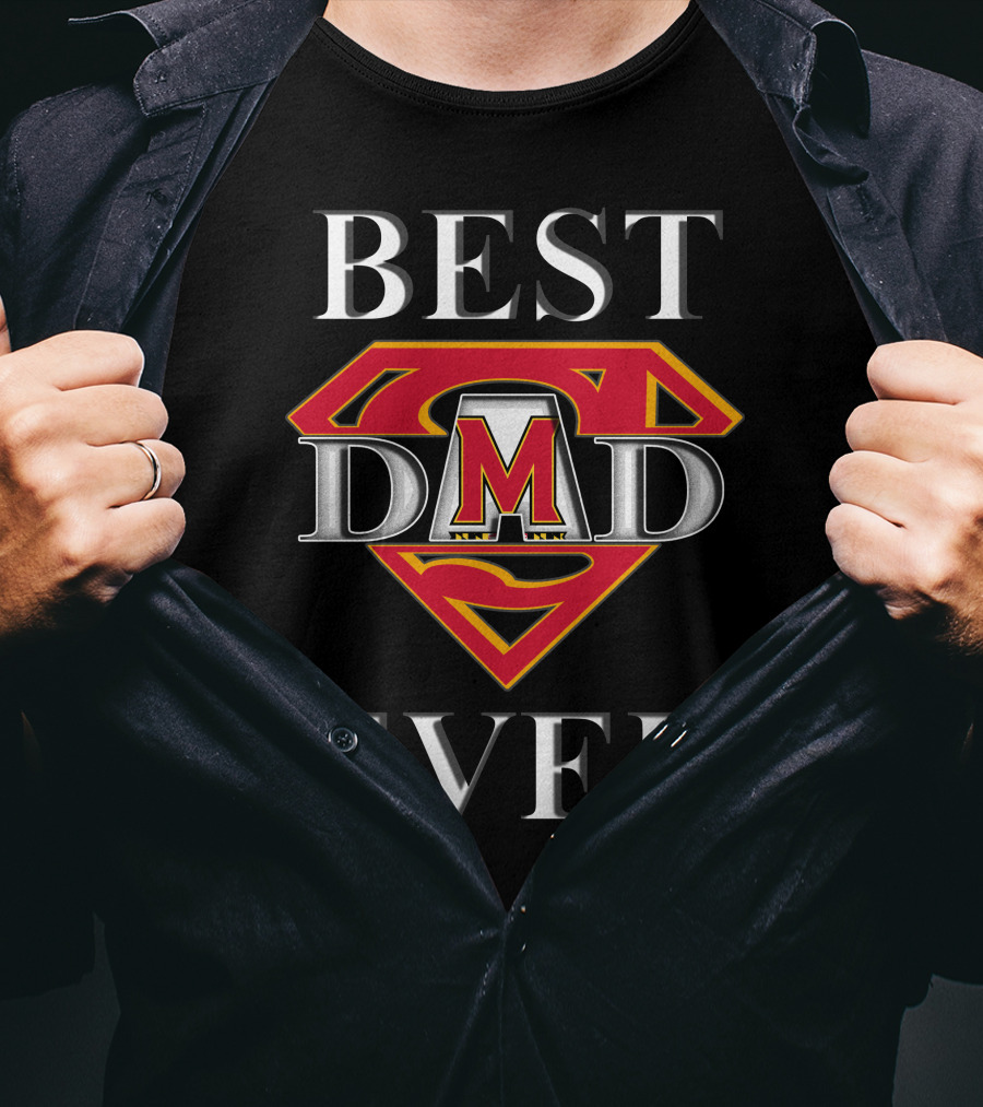 Maryland Terrapins Best Dad Ever Superman T-Shirt