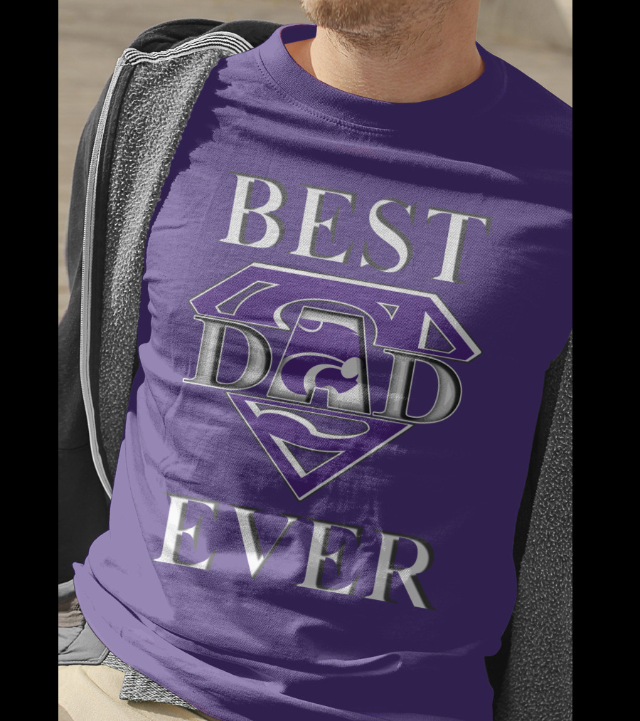 Kansas State Wildcats Best Dad Ever Super Dad Purple T-Shirt