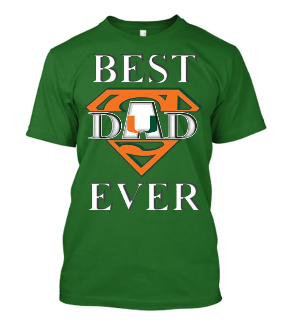 Best Dad Ever Miami Hurricanes Superman T-Shirt