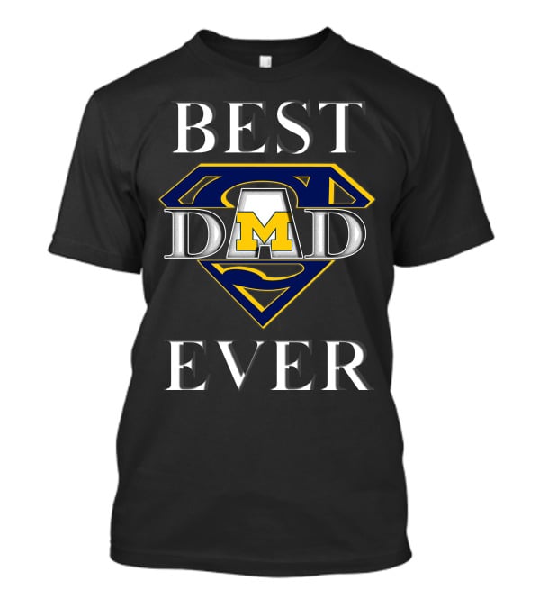 Michigan Wolverines Best Dad Ever Superman T-Shirt