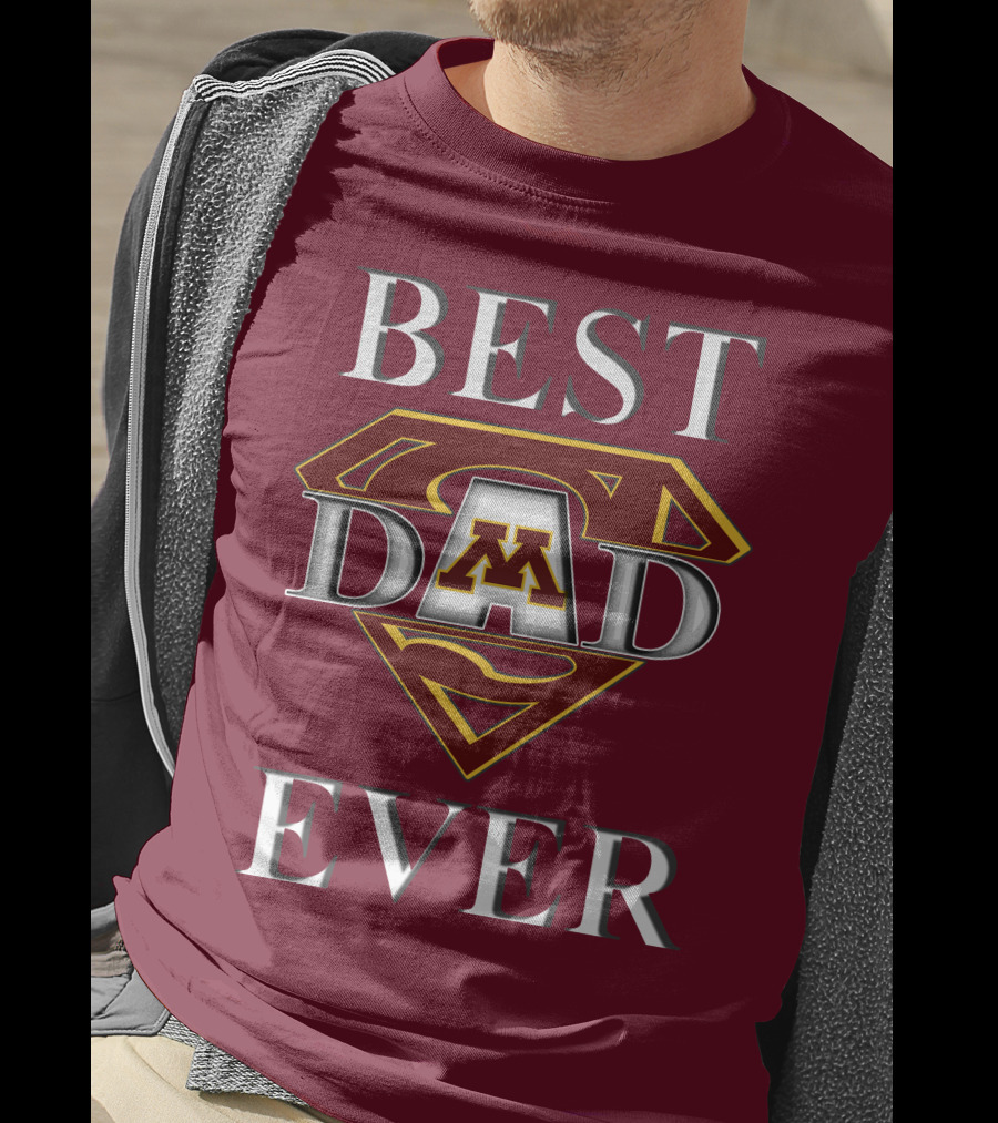 Minnesota Golden Gophers Best Dad Ever Superman T-Shirt