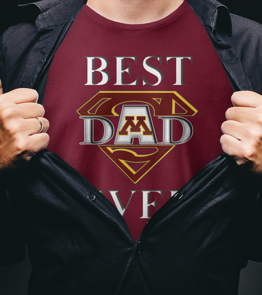 Minnesota Golden Gophers Best Dad Ever Superman T-Shirt