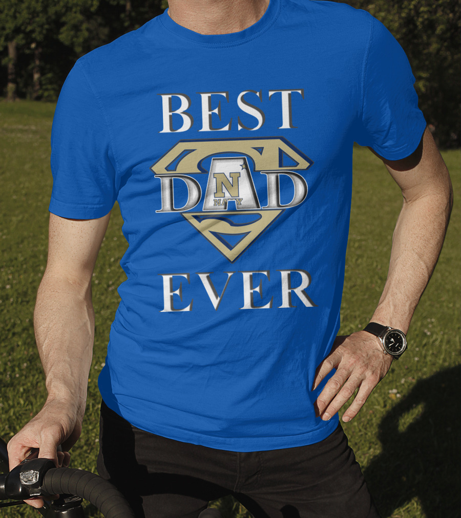 Navy Midshipmen Best Dad Ever Superman T-Shirt