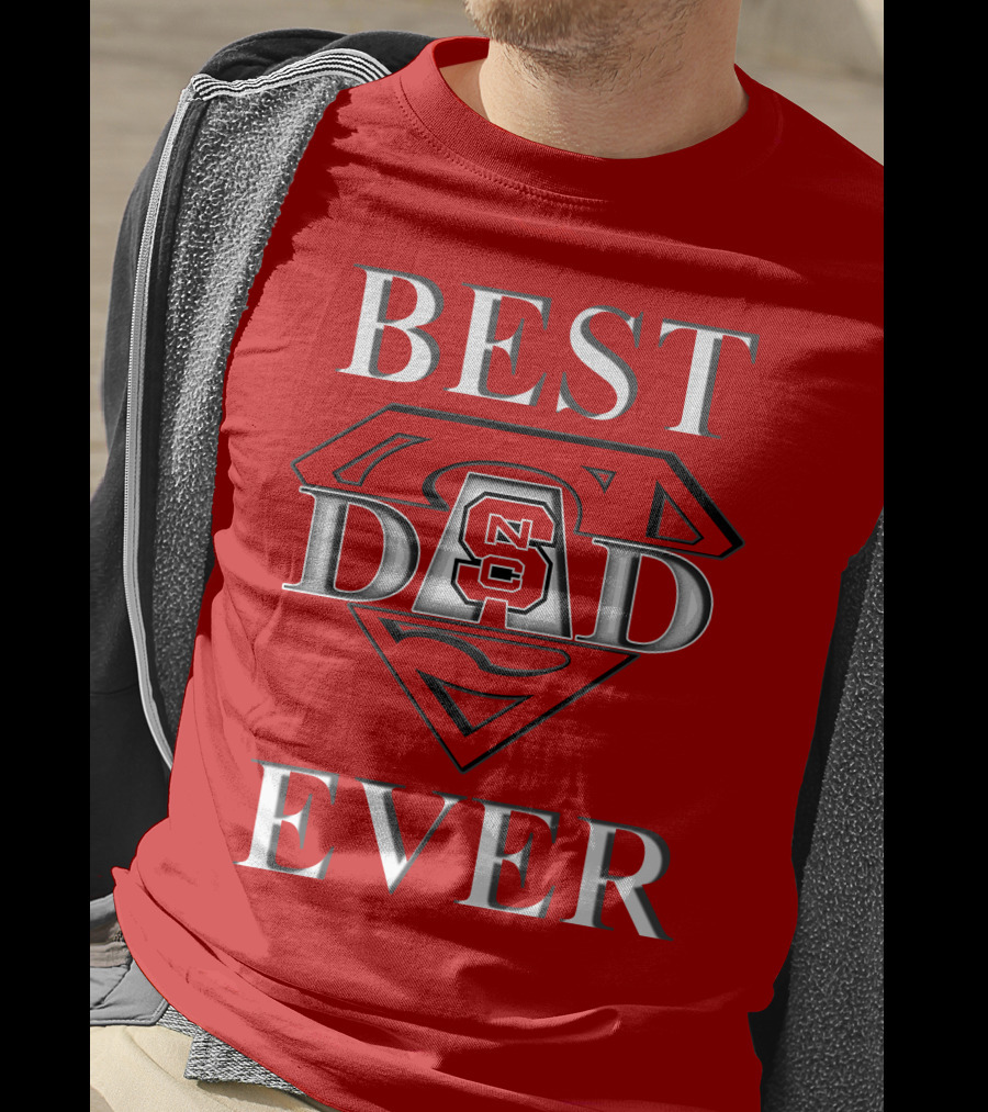 BEST DAD EVER NC State Wolfpack Dad Superman T-Shirt