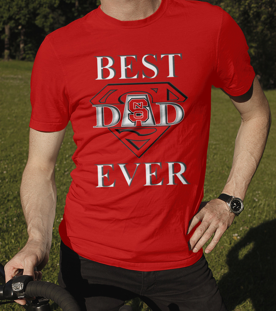 BEST DAD EVER NC State Wolfpack Dad Superman T-Shirt