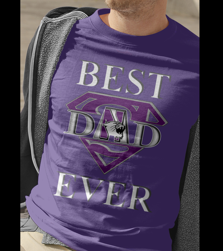 Northwestern Wildcats Best Dad Ever Superman T-Shirt