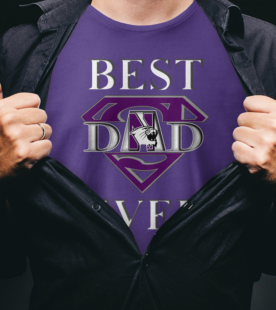 Northwestern Wildcats Best Dad Ever Superman T-Shirt