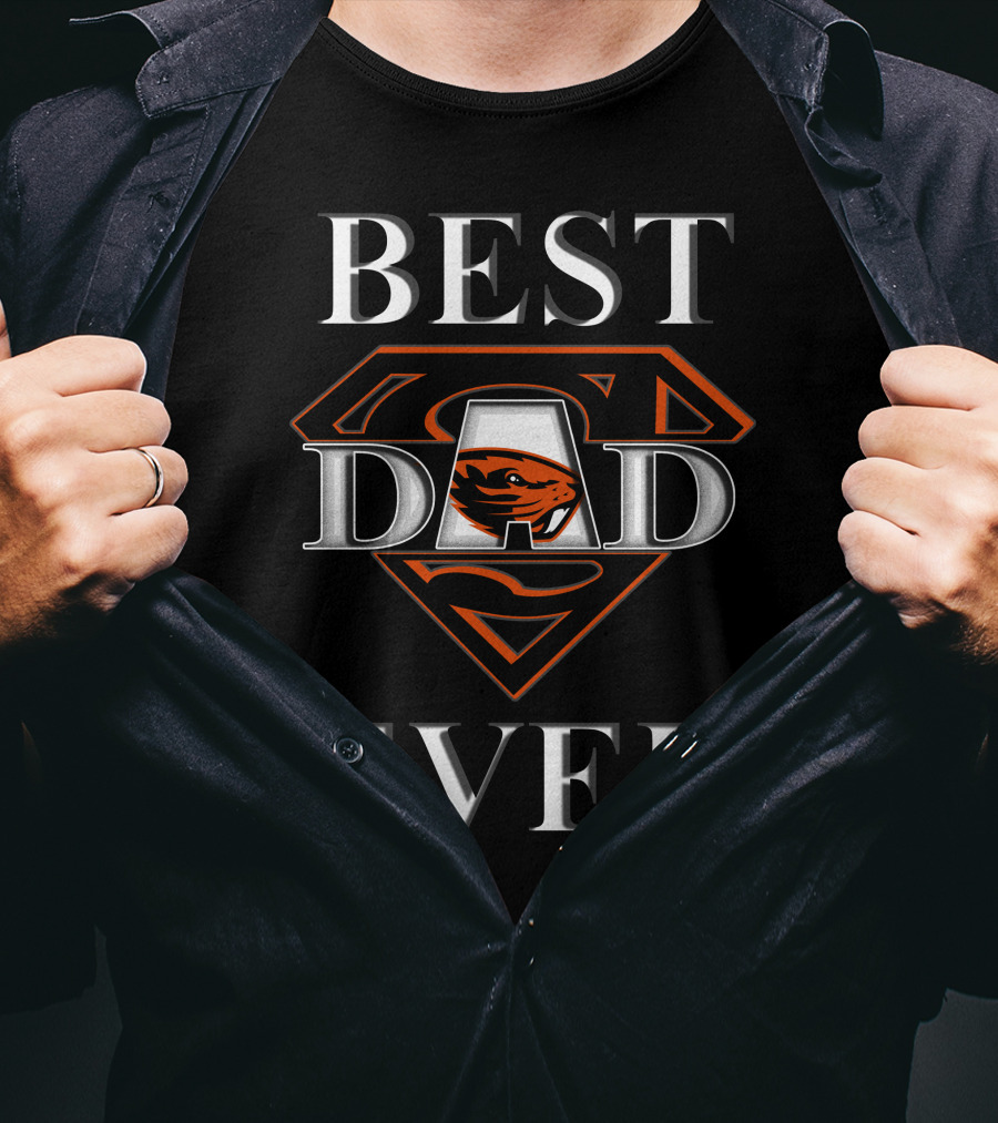 Best Dad Ever Oregon State Beavers Super Dad T-Shirt