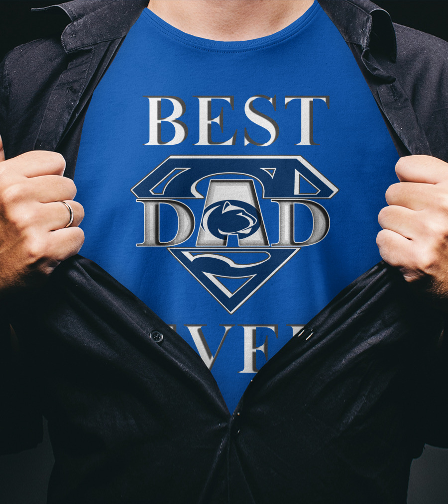 Penn State Nittany Lions Best Dad Ever Superhero T-Shirt