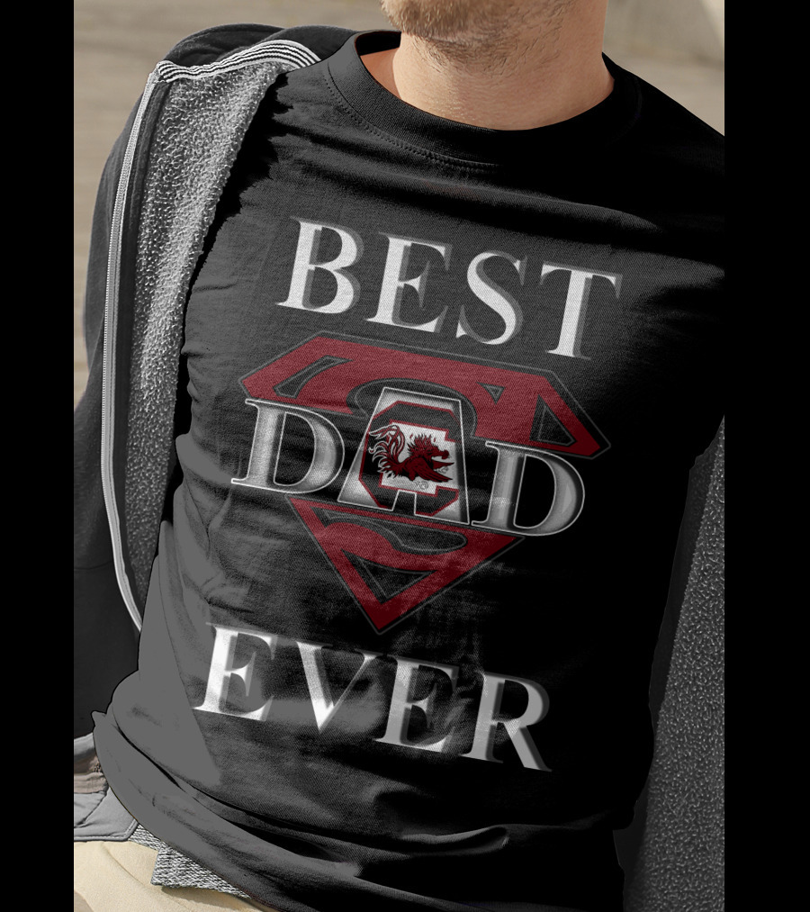 Best Dad Ever South Carolina Gamecocks Dad Superman T-Shirt