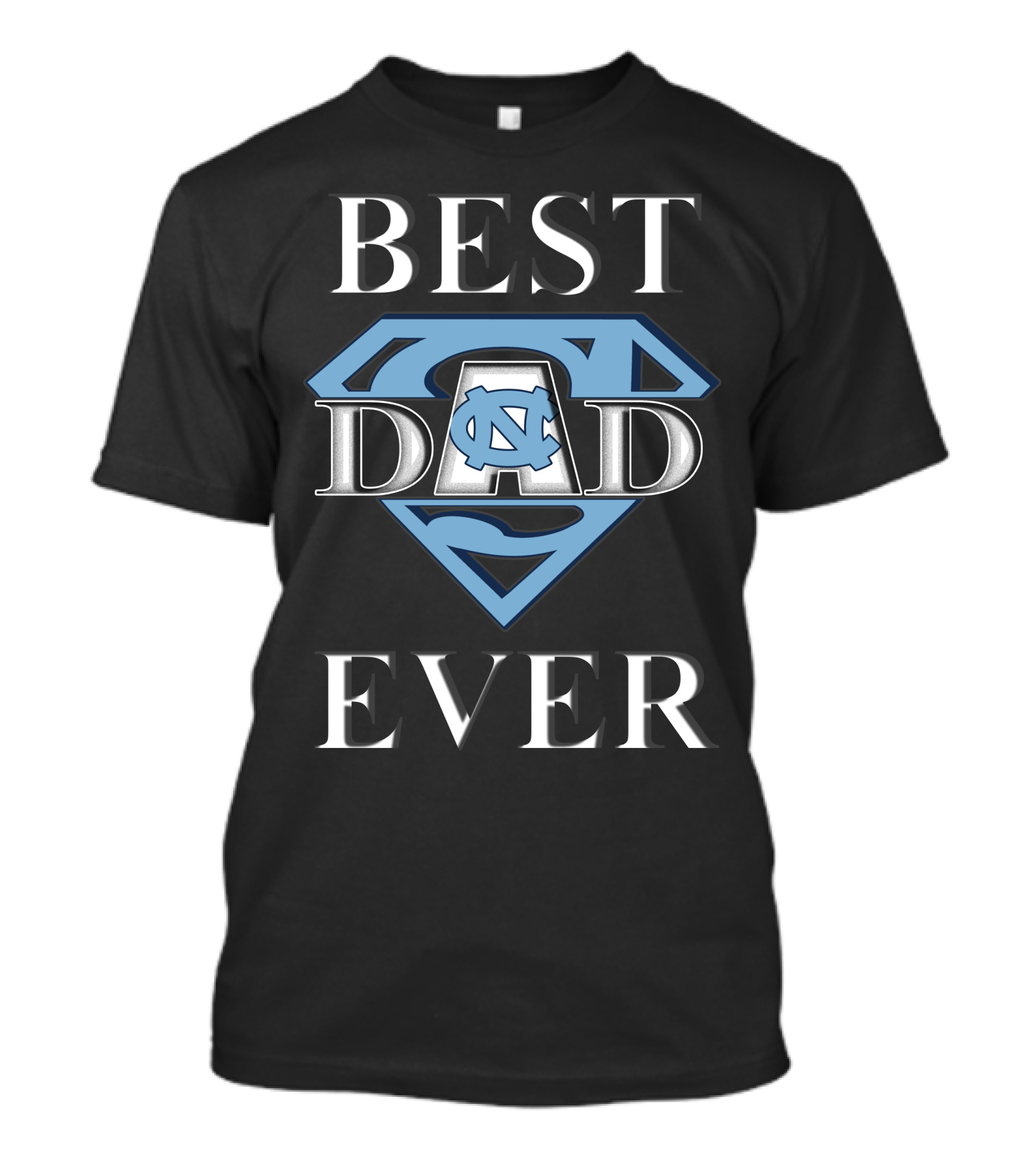 Tar Heels UNC Best Dad Ever Superhero T-Shirt