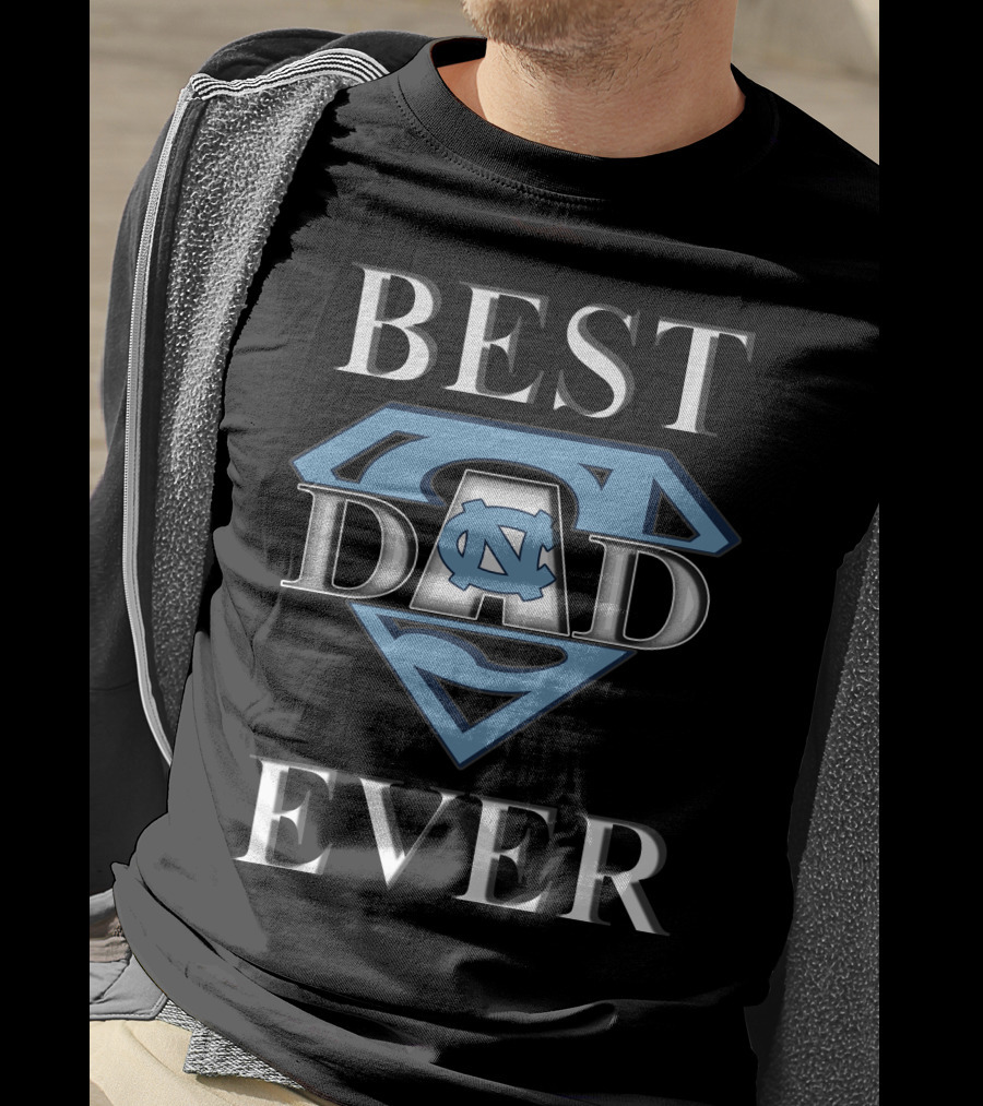 Tar Heels UNC Best Dad Ever Superhero T-Shirt