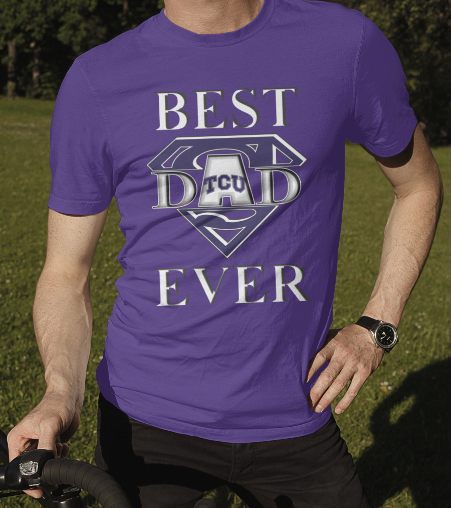 TCU Horned Frogs Best Dad Ever Superman T-Shirt
