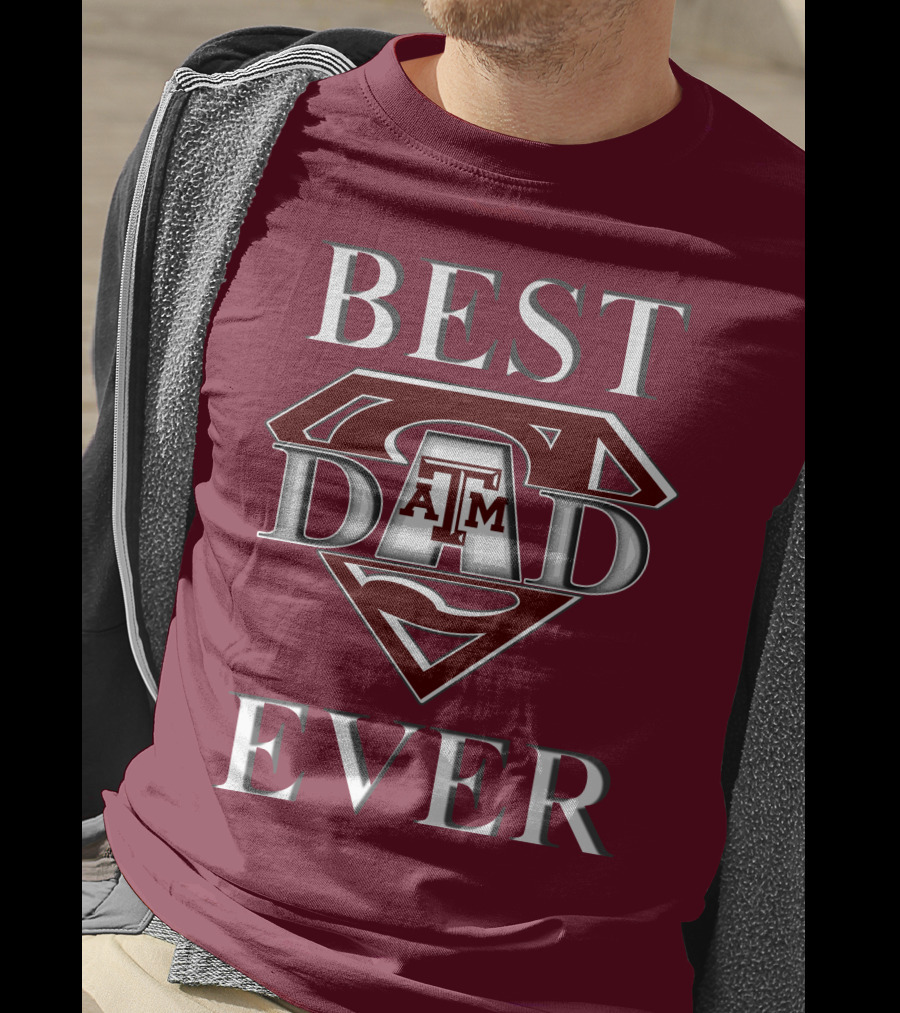 Texas A&M Aggies Best Dad Ever Superhero T-Shirt