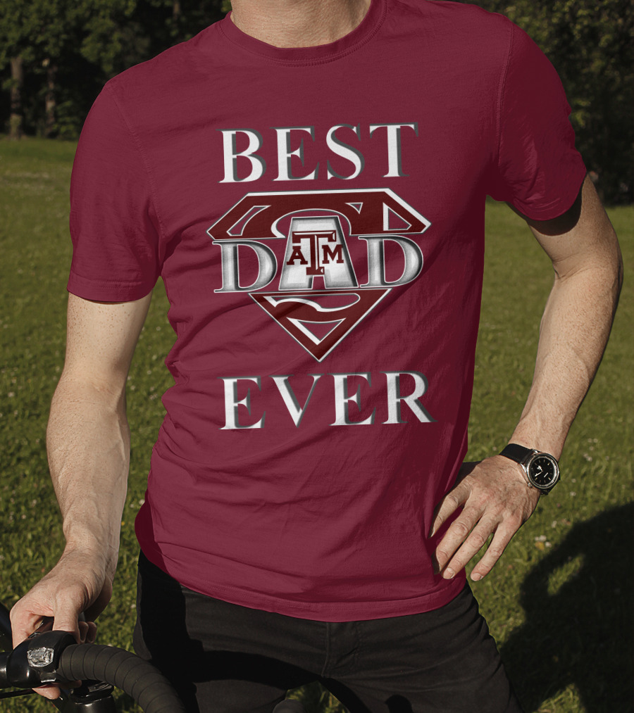 Texas A&M Aggies Best Dad Ever Superhero T-Shirt