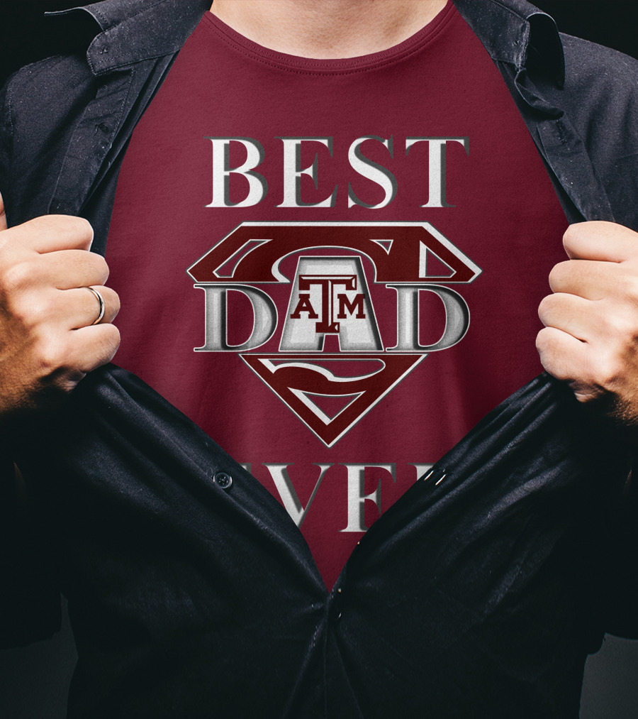 Texas A&M Aggies Best Dad Ever Superhero T-Shirt
