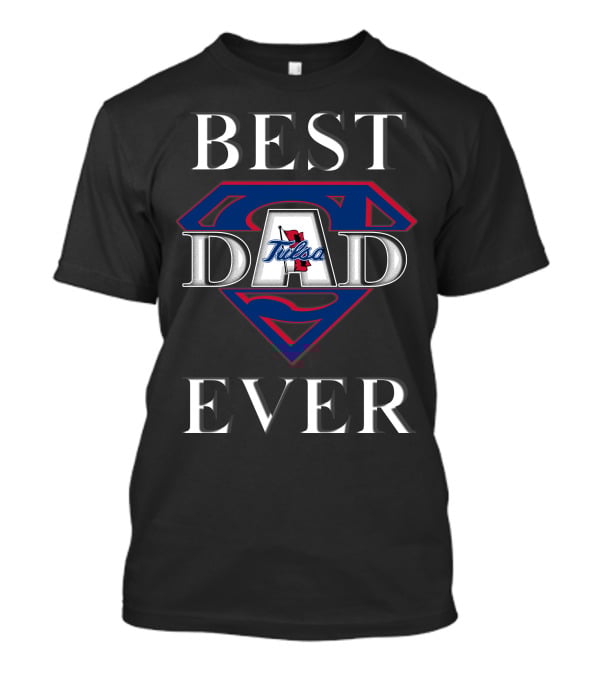 Best Dad Ever Tulsa Golden Hurricane Superman T-Shirt