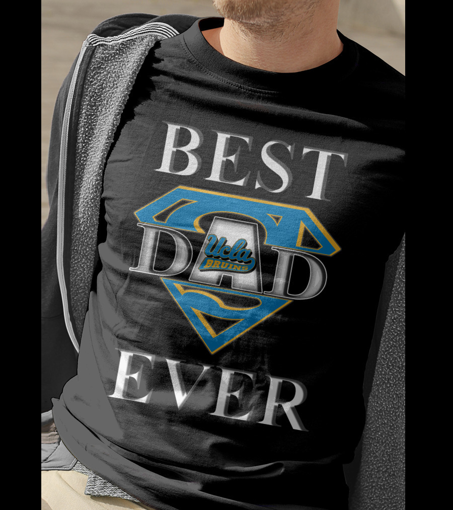 UCLA Bruins Best Dad Ever Superman Shield T-Shirt