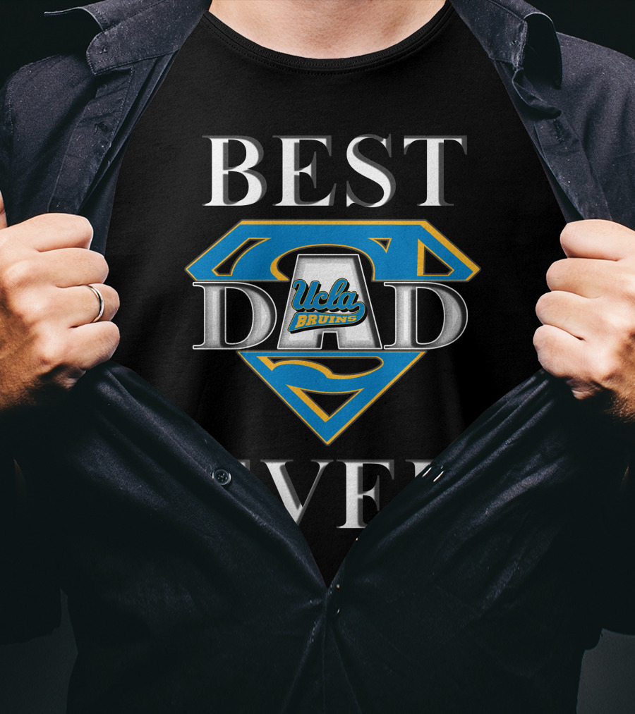UCLA Bruins Best Dad Ever Superman Shield T-Shirt