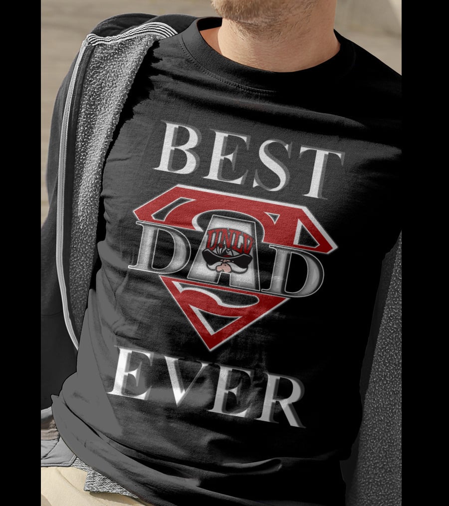 Unlv Rebels Best Dad Ever Superman Shield T-Shirt