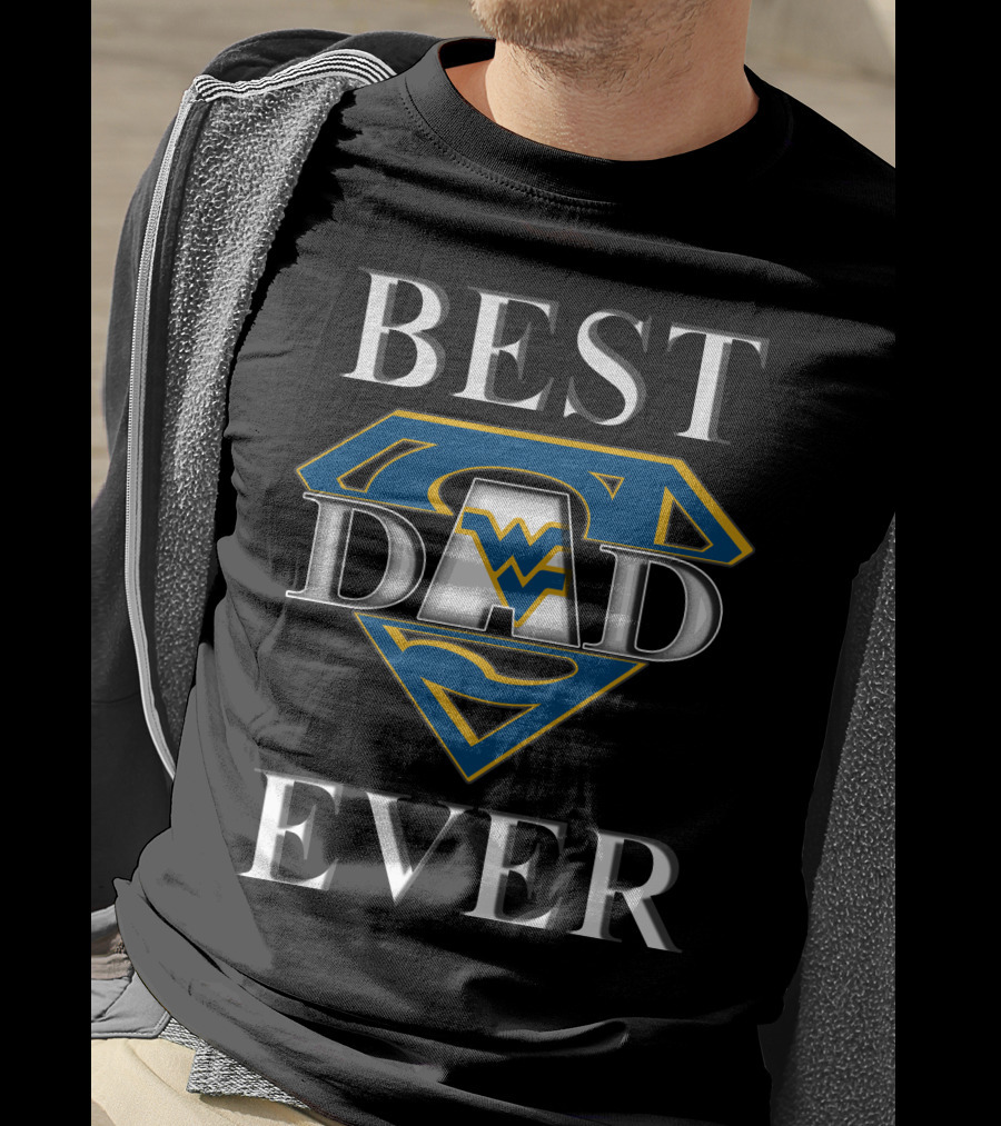 Best Dad Ever West Virginia Mountaineers Superman T-Shirt