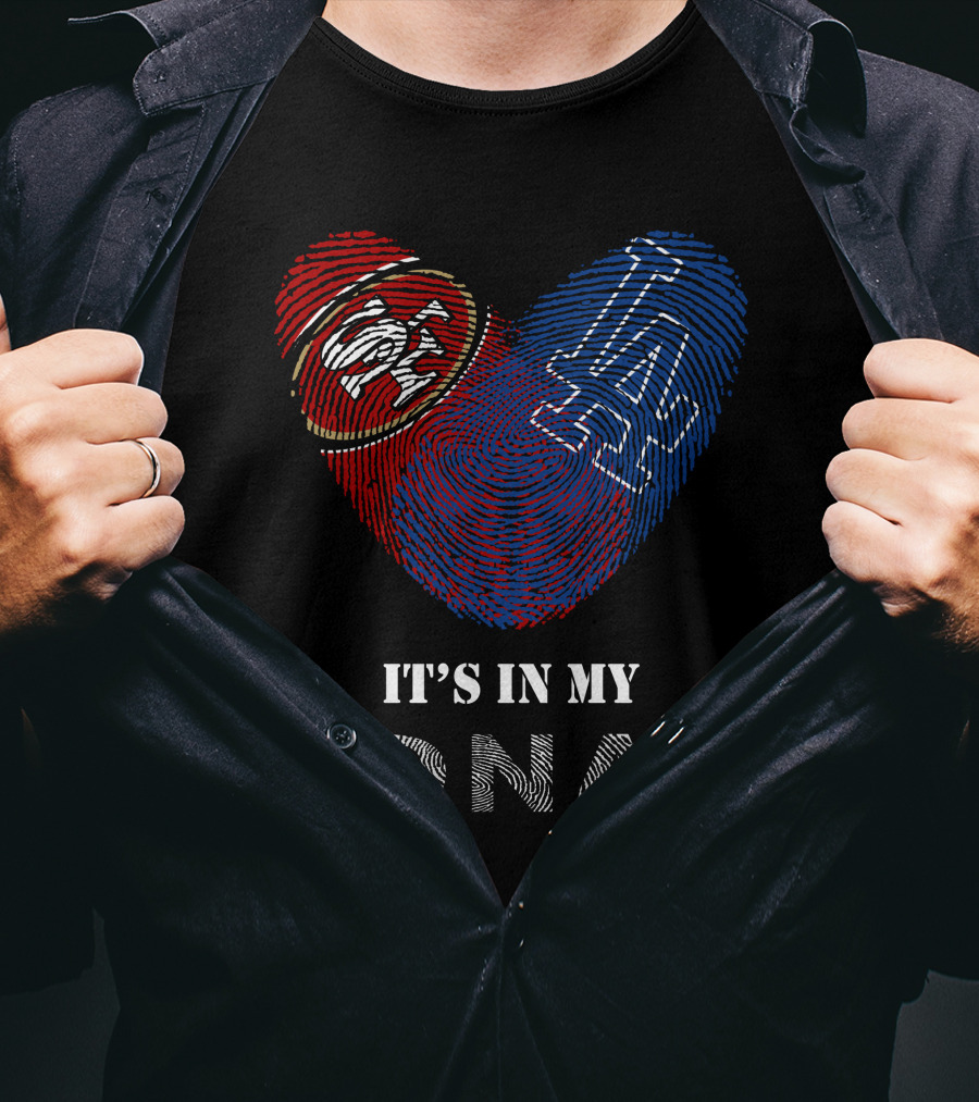 49ers Dodgers Heart It's In My Dna T-Shirt
