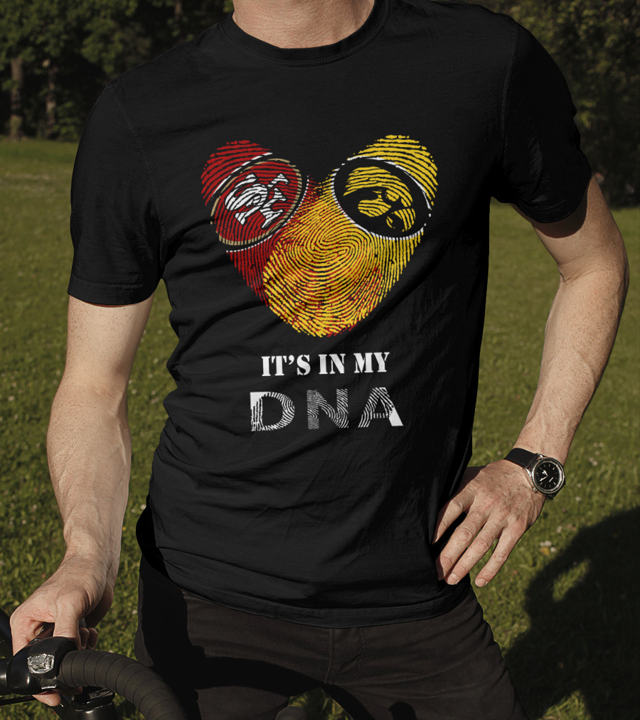 49ers Iowa Hawkeyes Logos It's In My Dna T-Shirt