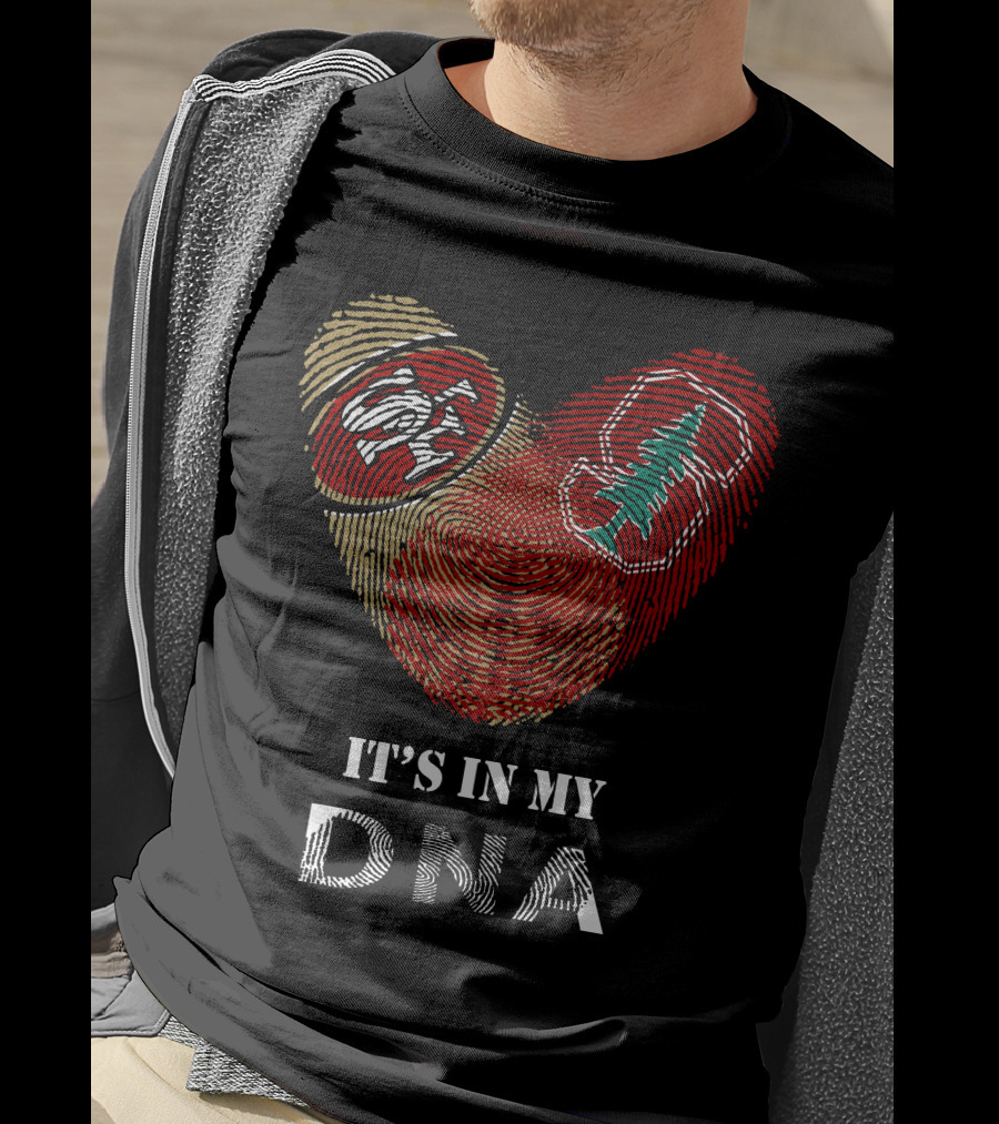 49ers Stanford Cardinal Heart It's In My Dna T-Shirt