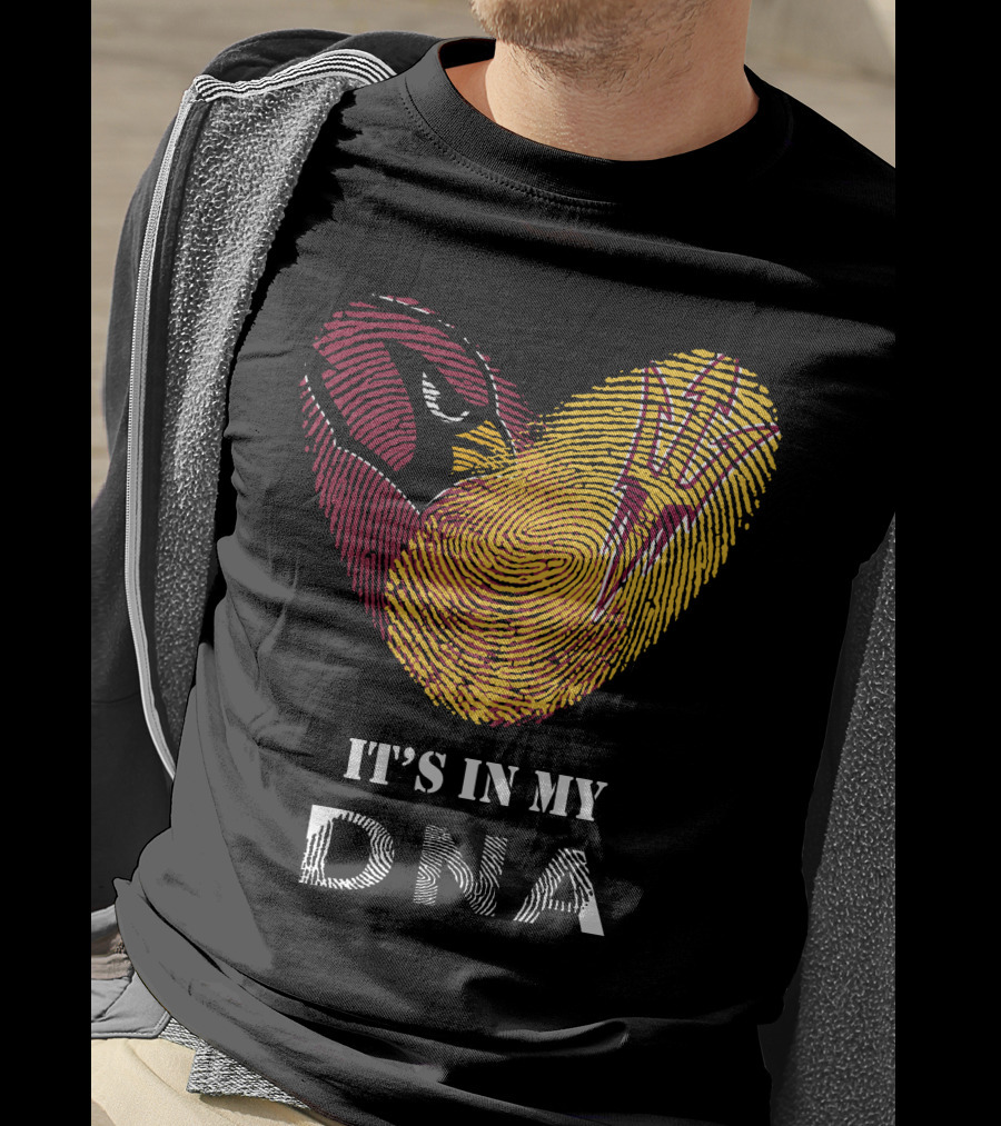 Cardinals Arizona State Sun Devils It's In My DNA Fingerprint Heart T-Shirt