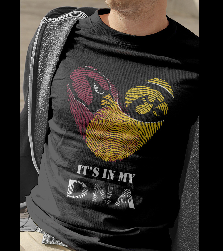 Cardinals Iowa Hawkeyes Heart It's In My Dna T-Shirt