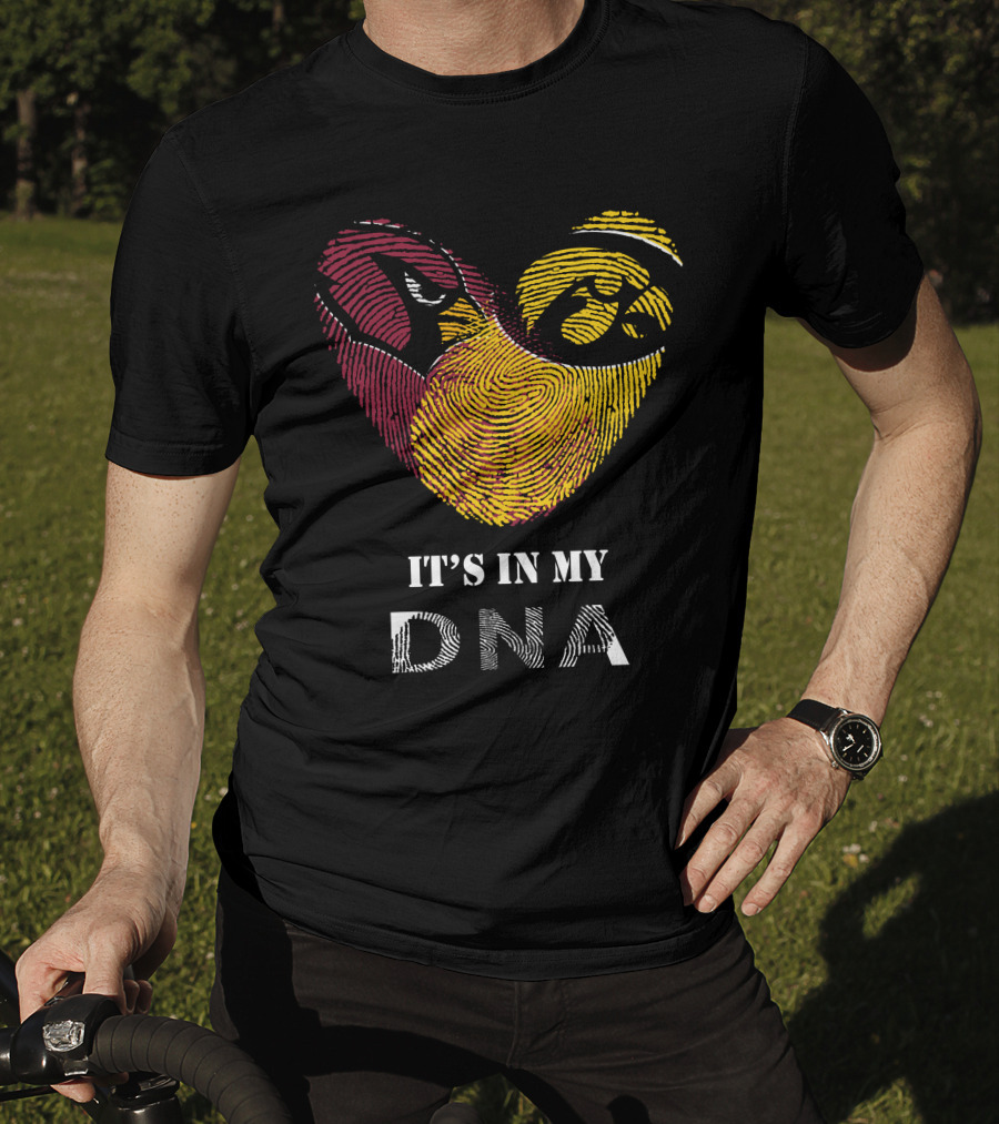 Cardinals Iowa Hawkeyes Heart It's In My Dna T-Shirt