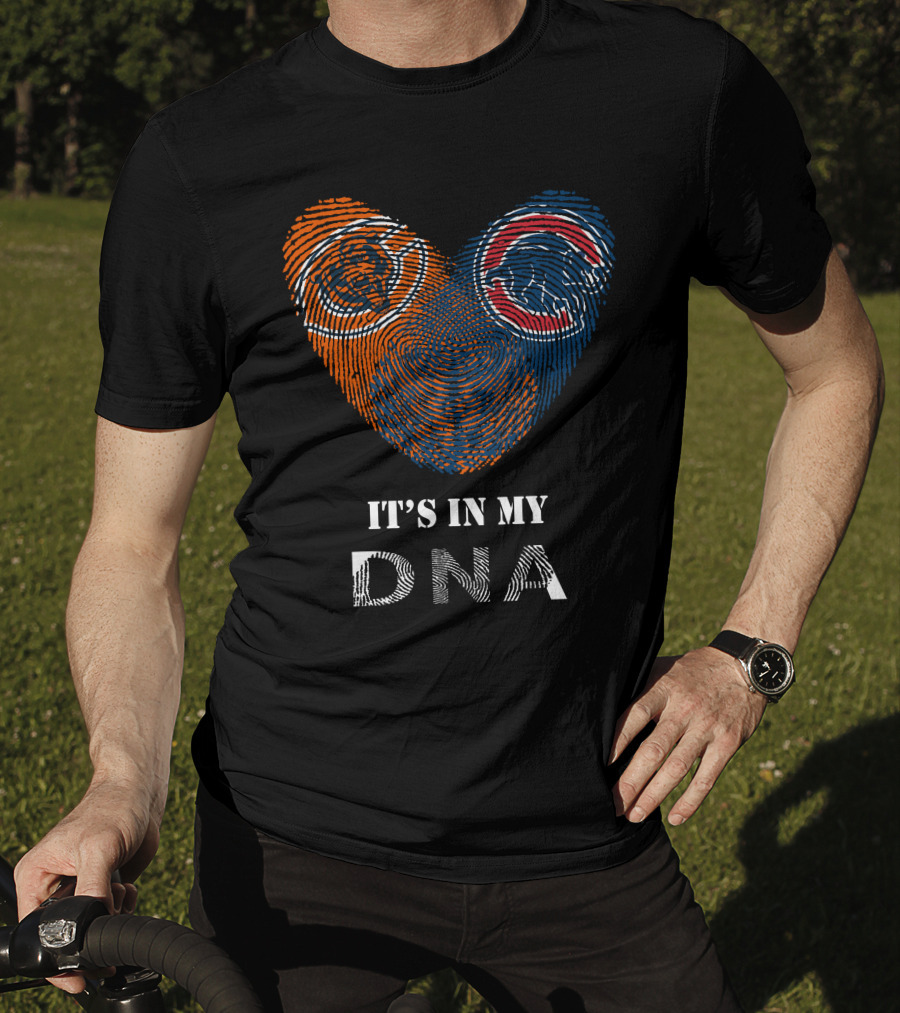 Bears Cubs It's In My Dna Fingerprint Heart T-Shirt