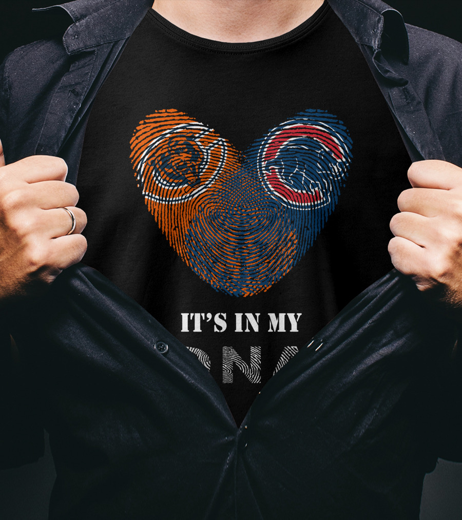 Bears Cubs It's In My Dna Fingerprint Heart T-Shirt