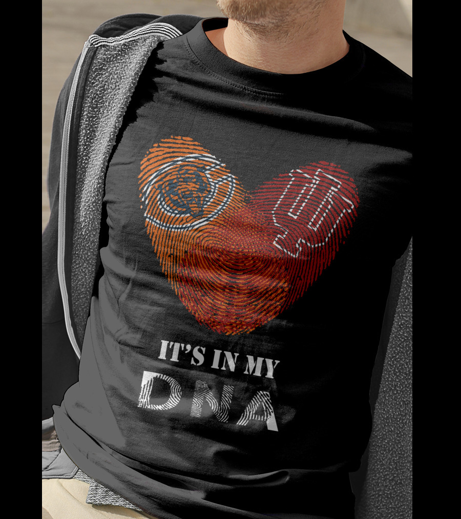 It's In My DNA Bears Hoosiers Heart Fingerprint T-Shirt