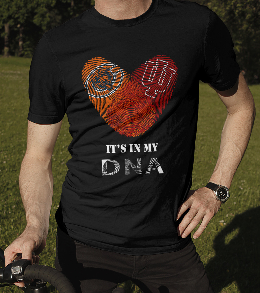 It's In My DNA Bears Hoosiers Heart Fingerprint T-Shirt