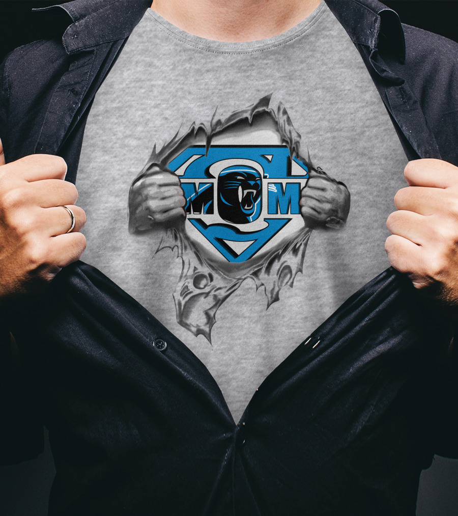 Panther Superhero Emblem With Claw Rip T-Shirt