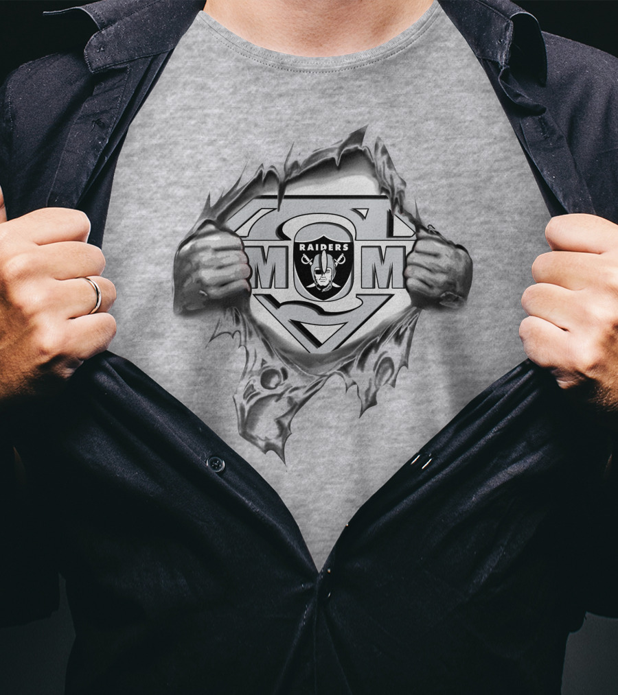 Raiders Super Mom NFL Logo Shield T-Shirt