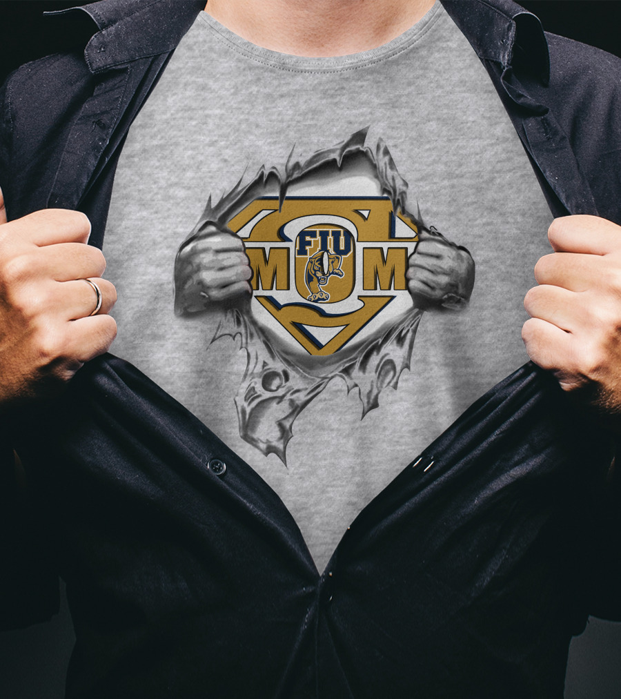 FIU Panthers Superman Logo Rip T-Shirt